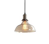 MODEBHD Luces Colgantes industriales Lámpara de Gota de Vidrio Transparente Linterna Lámpara de Techo Colgante Accesorios de iluminación de Isla de Cocina Lámparas suspendidas para Comedor de Granja