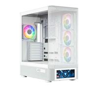 Modecom caja de ordenador volcano aq500 argb midi blanco