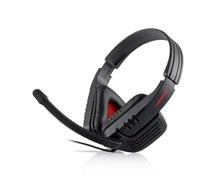 Modecom MC-823 Ranger Auricular con micrófono Binaural Diadema Negro, Rojo - Auriculares con micrófono (PC/Juegos, Binaural, Diadema, Negro, Rojo, Alámbrico, 2,2 m)
