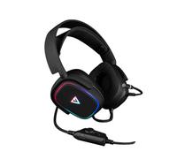 Modecom Volcano MC-899 Prometheus - Auriculares | Auriculares RGB LED | Sonido Virtual 7.1 | Micrófono extraíble | Negro