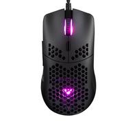 Modecom Volcano Shinobi 3360 - Ratón para Videojuegos con Cable Negro con iluminación RGB, ratón ergonómico para Gamer con Sensor óptico de Gama Alta y Cable de 1,8 m, para PC y portátil