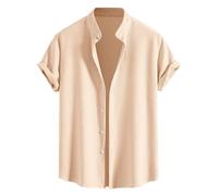 Modeewel Camisa de hombre de manga larga de verano para hombre, elástico, sin planchado, sin planchado, corte regular, camisas de ocio, camisas de negocios, moda ajustada, básica, camiseta informal