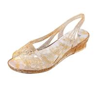 Modeewel Zapatos de verano para mujer, transpirables, sandalias de baño, antideslizantes, resistentes, sandalias de verano, zapatos ortopédicos, transparentes, zapatos de natación, sandalias de cuña