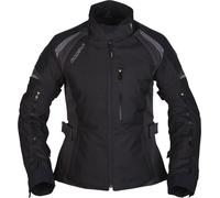 Modeka Amberly Chaqueta textil de motocicleta para mujer, negro-gris, tamaño 38