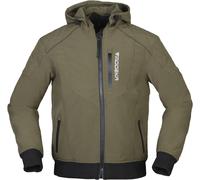 Modeka Clarke Chaqueta textil de moto impermeable, oliva, Talla XXL