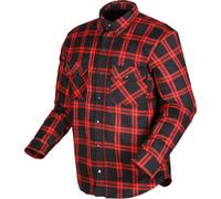 Modeka Colden Camisa de moto, negro/rojo, Talla XL