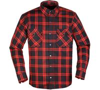 Modeka Colden Camisa de moto, negro-rojo, tamaño L