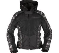 Modeka Couper II Chaqueta textil para motocicletas de señoras, negro/camuflaje, Talla 34