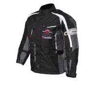 Modeka El Chango Chaqueta textil para motocicletas para niños, negro/gris, Talla 140