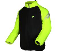 Modeka Flex Dry Chaqueta impermeable para moto, negro-amarillo, tamaño 4XL para Hombres