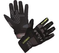 Modeka Fuego Guantes de la motocicleta, negro-gris, tamaño S M para Hombres