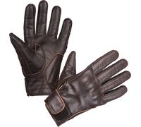 Modeka Hot Classic Guantes de moto perforados, Marrón oscuro, Talla 7