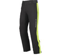 Modeka Hydroflex Pantalones de lluvia para motocicleta, negro/neón, Talla 4XL