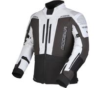 Modeka Hydron chaqueta textil impermeable para motocicletas, Gris claro/gris oscuro/negro, Talla 3XL