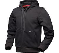 Modeka Jamey Sudadera con capucha y cremallera para motocicleta, negro, tamaño 5XL para Hombres