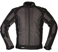 Modeka Khao Air Chaqueta textil de motocicleta, negro-gris, tamaño 2XL para Hombres