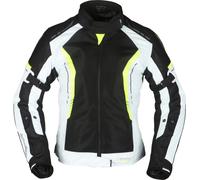Modeka Khao Air, chaqueta textil impermeable mujer 34 female Negro/Gris Claro/Amarillo Neón