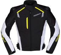 Modeka Lineos, chaqueta textil S male Negro/Blanco/Amarillo Neón