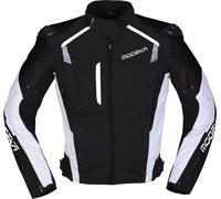 Modeka Lineos Chaqueta textil para motocicleta, negro-blanco, tamaño 2XL para Hombres
