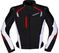 Modeka Lineos, chaqueta textil S male Negro/Blanco/Rojo Neón