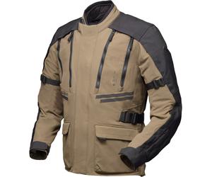 Modeka Lucano Chaqueta textil de moto impermeable, negro-beige, tamaño M para Hombres