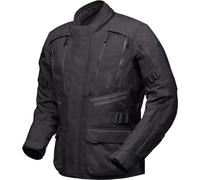 Modeka Lucano Chaqueta textil de moto impermeable, negro, Talla XXL