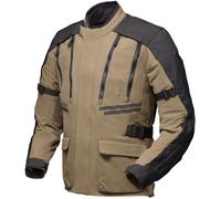 Modeka Lucano Chaqueta textil de moto impermeable, negro-beige, tamaño 5XL para Hombres