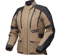 Modeka Lucano Chaqueta textil impermeable para mujer, negro-marrón, tamaño 40