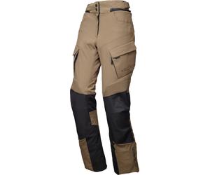 Modeka Lucano Pantalones textiles impermeables para mujer, negro-beige, tamaño 38