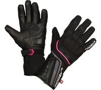 Modeka Makari Guantes de chaqueta de señora, negro-rosa, tamaño XL para Mujer