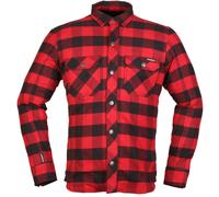 Modeka Nooner Camisa de moto, negro-rojo, tamaño 4XL