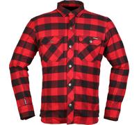 Modeka Nooner Camisa de moto, negro-rojo, tamaño XL