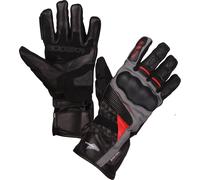 Modeka Panamericana Guantes de la motocicleta de las señoras, negro-rojo, tamaño L para Mujer