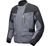Modeka Paneo LT impermeable Motocicleta Textil Jacke, gris/negro, Talla M