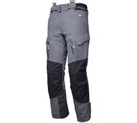 Modeka Paneo LT Pantalones Textiles de Motocicleta Impermeables, negro-gris, tamaño 5XL para Hombres