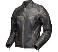 Modeka Phinix Chaqueta de cuero para moto para mujer, marrón, tamaño 52