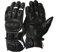 Modeka Sahara Short Guantes de la motocicleta, Negro/Blanco, Talla 7