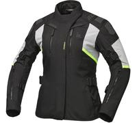 Modeka Striker III Chaqueta textil para moto para mujeres, negro/gris claro, Talla 38