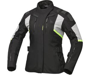 Modeka Striker III Chaqueta textil para moto para mujeres, negro/gris claro, Talla 38