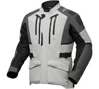 Modeka Striker III Chaqueta textil para motocicletas, Gris claro/negro, Talla 6XL