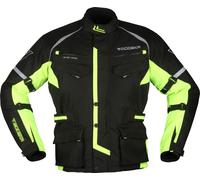 Modeka Tarex, chaqueta textil impermeable 5XL male Negro/Amarillo Neón