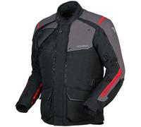 Modeka Varus chaqueta textil impermeable para motocicletas, negro-gris, tamaño 3XL para Hombres