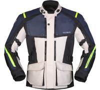 Modeka Varus, chaqueta textil impermeable L male Gris Claro/Azul
