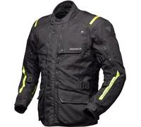 Modeka Varus chaqueta textil impermeable para motocicletas, negro-amarillo, tamaño L para Hombres