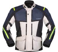 Modeka Varus chaqueta textil impermeable para motocicletas, gris-azul, tamaño 2XL para Hombres
