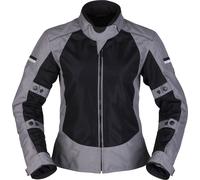 Modeka Veo Air Chaqueta textil de motocicleta para mujer, negro-gris, tamaño 36