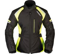 Modeka Violetta Chaqueta textil de moto para mujer, negro-amarillo, tamaño 36