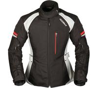 Modeka Violetta Chaqueta textil de moto para mujer, negro/gris claro, Talla 44