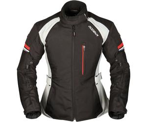 Modeka Violetta Chaqueta textil de moto para mujer, negro/gris claro, Talla 44