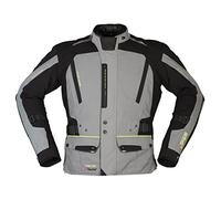 Modeka Viper LT - Chaqueta impermeable para moto, talla XXL, gris, negro, XXL
